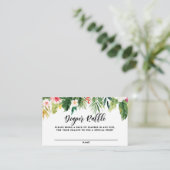 Visite Carte Raffle de couches de fleurs tropicales d'aqu (Debout devant)