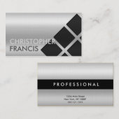 Visite Carte réfléchie argentée de gradient avec des (Devant / Derrière)