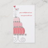 Visite Carte rose chic lunatique de profil de gâteau de (Dos)