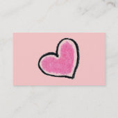 Visite Carte ROSE de profil de COEUR (Dos)