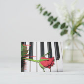 Visite Carte rose de profil de piano (Debout devant)