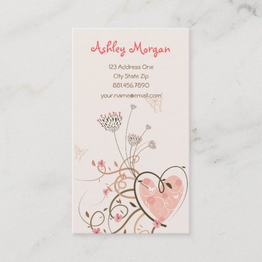 Visite Carte rose de profil de remous d'amoureux et de (Devant)