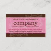 Visite Carte rose et Brown de promo (Dos)
