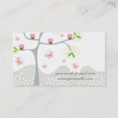 Visite Carte rose mignonne lunatique de profil d'arbre de (Dos)