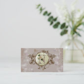 Visite Carte rose N de monogramme d'affaires (Debout devant)