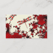 Visite Carte rouge de profil de libellule (Dos)