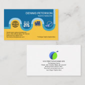 Visite Carte routière Creative Blue Logistics Icônes de t (Devant / Derrière)