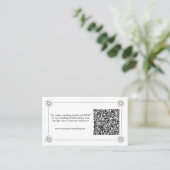 Visite Carte RSVP de code QR élégante (Debout devant)