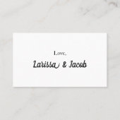 Visite Carte RSVP de code QR élégante  (Dos)