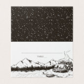 Visite Carte Rustique Mariage de montagne d'hiver (Extérieur déplié)