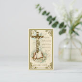 Visite Carte Saint de la mémoire funéraire catholique Cru (Debout devant)