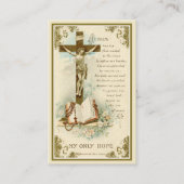 Visite Carte Saint de la mémoire funéraire catholique Cru (Devant)