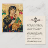 Visite Carte Saint | Notre-Dame/Mère de l'aide perpétuell (Devant / Derrière)