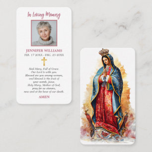 Visite Carte Sainte Catholique Notre Dame de Guadalupe Sa