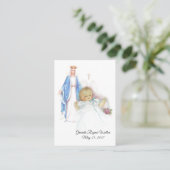 Visite Carte Sainte Commémorative de Baptême de Bébé Fill (Debout devant)
