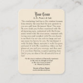 Visite Carte sainte de coeurs de fleurs sacrées croisées (Dos)