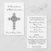 Visite Carte sainte de colombe de croix de confirmation (Devant / Derrière)