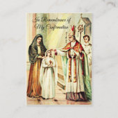 Visite Carte Sainte de Confirmation de Commémoration -- (Devant)