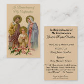 Visite Carte sainte de confirmation sainte de famille de (Devant / Derrière)
