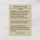 Visite Carte sainte de Jésus Memorare d'enfant de St (Dos)