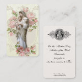 Visite Carte sainte de mère de souvenir catholique du (Devant / Derrière)