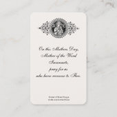 Visite Carte sainte de mère de souvenir catholique du (Dos)