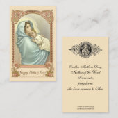 Visite Carte sainte de mère de souvenir catholique du (Devant / Derrière)