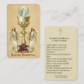 Visite Carte Sainte de Pâques Religieuse de Prière Pascal (Devant / Derrière)
