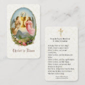 Visite Carte Sainte de Pâques Religieuse de Prière Pascal (Devant / Derrière)