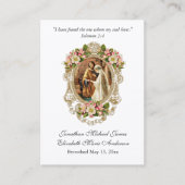 Visite Carte Sainte de prière catholique (Devant)