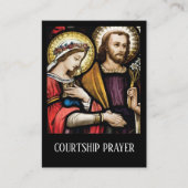 Visite Carte sainte de prière de fiançailles de cour (Devant)