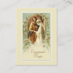 Visite Carte Sainte de prière de fiançailles de l'Église