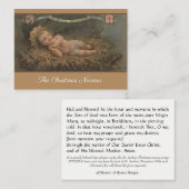 Visite Carte sainte de prière de Novena de Noël (Devant / Derrière)