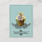 Visite Carte sainte de prière de St Joseph Memorare (Devant)