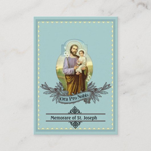Visite Carte sainte de prière de St Joseph Memorare (Devant)