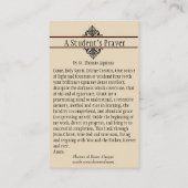 VISITE CARTE SAINTE DE PRIÈRE DE ST THOMAS AQUINAS (Dos)