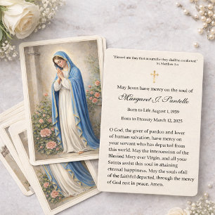 Visite Carte Sainte de prière funéraire catholique tradit