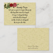 Visite Carte sainte de prière originale de sérénité (Devant / Derrière)