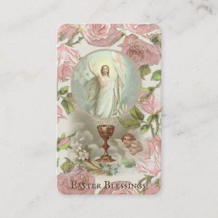 Visite Carte sainte de prière pascale religieuse de