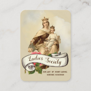 Visite Carte Sainte de prière religieuse catholique du M