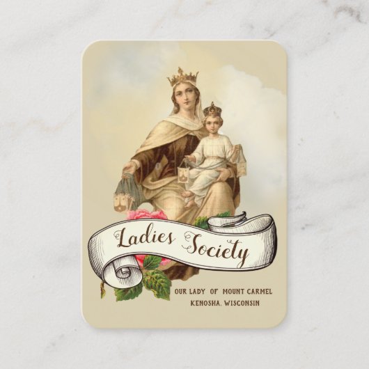 Visite Carte Sainte de prière religieuse catholique du Mo (Devant)