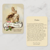 Visite Carte Sainte de prière religieuse catholique du Mo (Devant / Derrière)