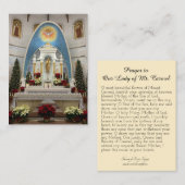 Visite Carte Sainte de prière religieuse catholique du Mo (Devant / Derrière)