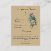 Visite Carte sainte de prière vintage de bouquet (Dos)