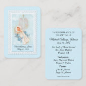 Visite Carte Sainte de Remembrance de Baptême Catholique (Devant / Derrière)