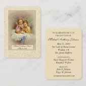 Visite Carte Sainte de Remembrance de Baptême Catholique (Devant / Derrière)
