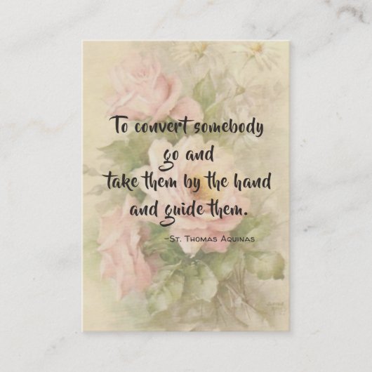 Visite Carte sainte de roses de citation de St Thomas (Devant)