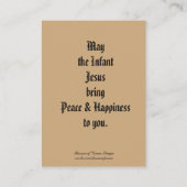 Visite Carte sainte de salutation d'épiphanie de nativité (Dos)