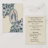 Visite Carte sainte de souvenir baptismal catholique de (Devant / Derrière)