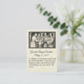 Visite Carte sainte de souvenir baptismal catholique de (Debout devant)